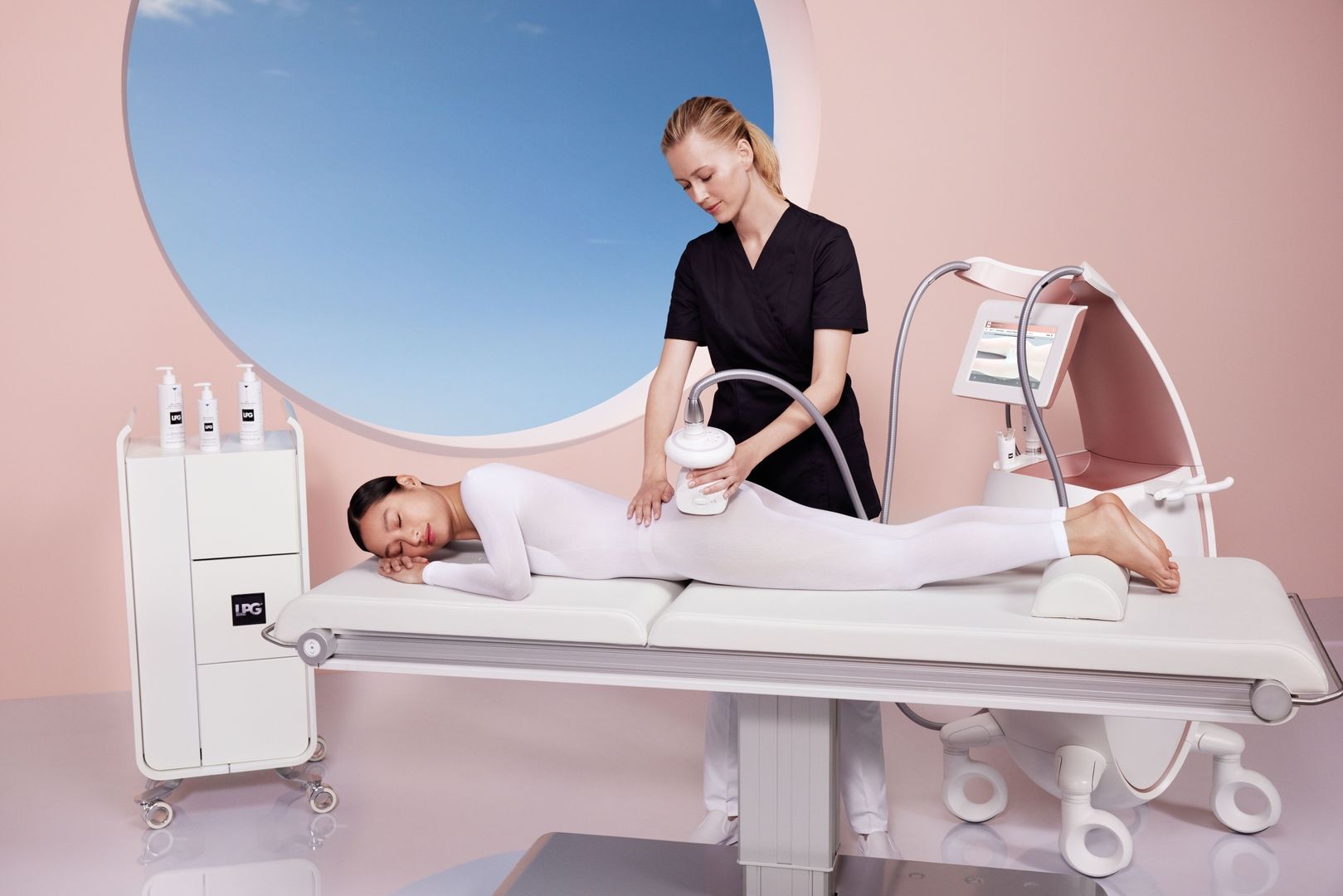 a woman getting body treatment